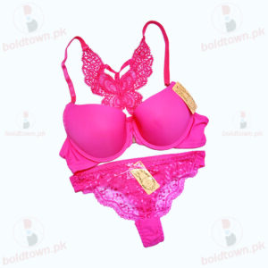 Butterfly Back Bra & Panty Set - Ultra Red